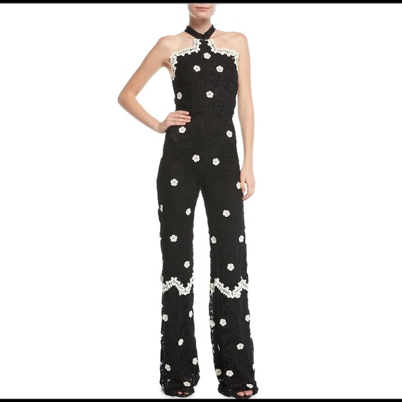 Alexis Kayla halter wide leg lace retro jumpsuit - Picture 4 of 7